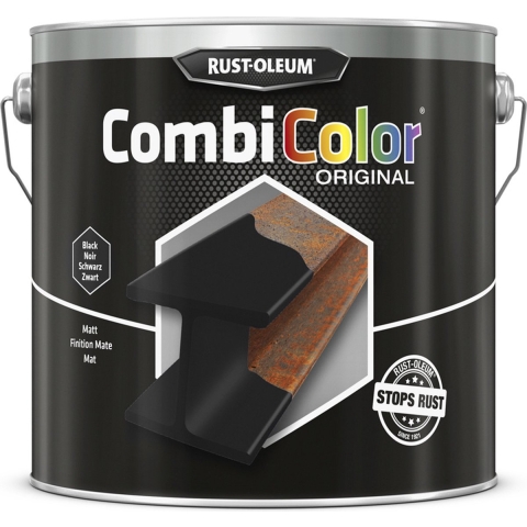Rust-Oleum CombiColor Metaalverf - Gitzwart - 2,5L