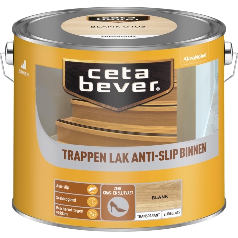 Cetabever Trappenlak Anti-Slip Transparant - Blank - 2,5L