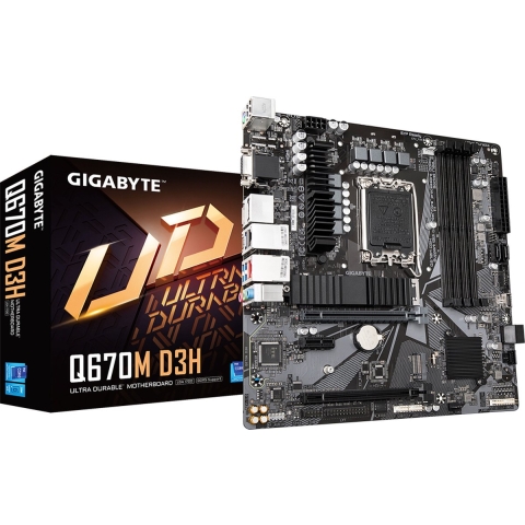 Gigabyte Q670M D3H Moederbord Socket Intel 1700 Vormfactor Micro-ATX Moederbord chipset Intel® Q670