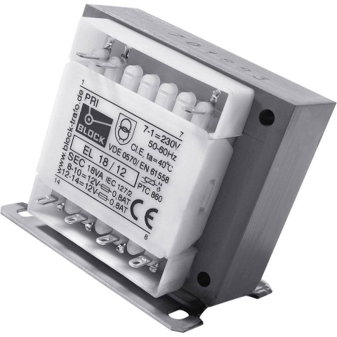 Block EL 100/9 Stuurtransformator, Scheidingstransformator, Veiligheidstransformator 1 x 230 V/AC 2 x 9 V/AC 100 VA 5.56 A