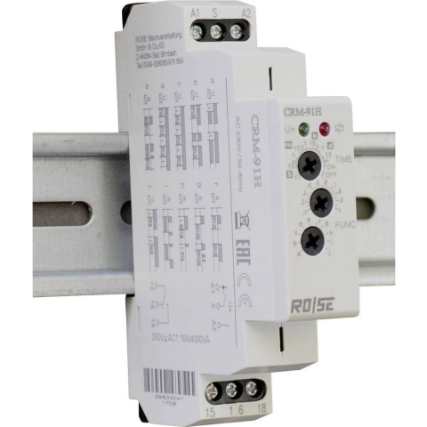 Rose LM CRM-93H/UNI CRM-93H/UNI Tijdrelais Multifunctioneel 230 V/AC 1 stuk(s) Tijdsduur: 0.1 s - 10 d 3x wisselcontact