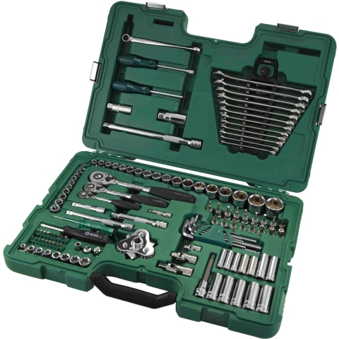 SATA Dop- & Sleutelset 1/4” 3/8” 1/2” 6-kant 128pc - SAT09014A