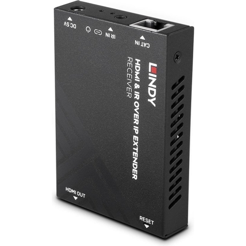 LINDY HDMI & IR über IP Receiver HDMI-ontvanger RJ45, IR (3.5 mm Jackplug) 150 m