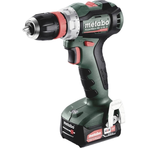 Metabo PowerMaxx BS 12 BL Q 601045500 Accu-schroefboormachine 12 V 2 Ah Li-ion Incl. 2 accus, Incl. lader, Brushless