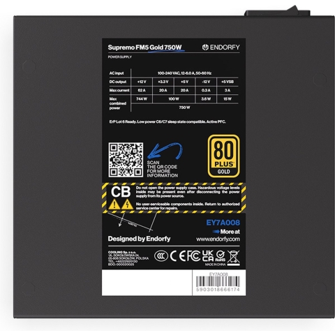Supremo FM5 Gold 750W Voeding