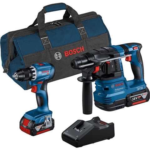 Bosch Blauw | Combopack | GSR 18V-45 + GBH 18V-22 | 18V | 2 x 4.0Ah + lader | In tas - 0615A50038