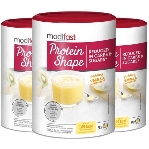 3x Modifast Protein Shape Pudding Vanille 405 gr