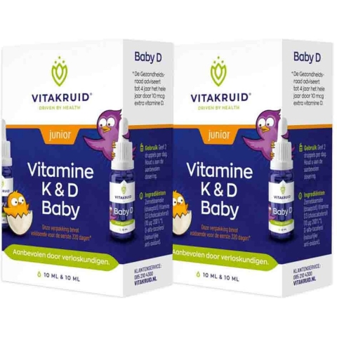 2x Vitakruid Baby Vitamine K&D 2x 10 ml
