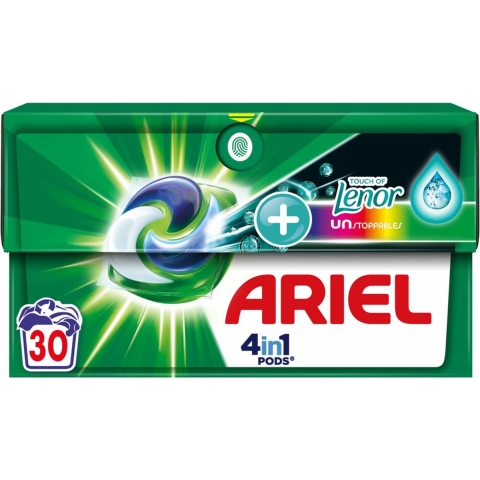Ariel 4in1 Color Lenor Unstoppables 30 Stuks Wasmiddel Pods