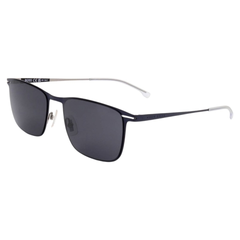Hugo Boss 1245/s Ku0 56 19 150 Matte Blue Ruthenium Men's Sunglasses