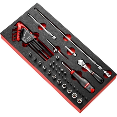 Facom module doppen, inbussleutels en bits 1/4" 6kkant - inch - MODM.RL2U