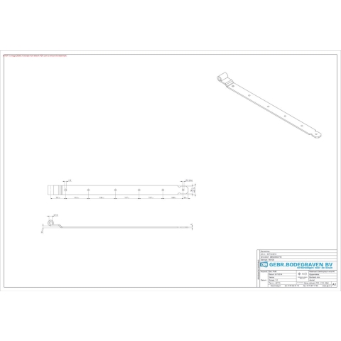 GB heng 700x45x6 pendia Ø16 vlak verzinkt | 10 stuks - 17244713