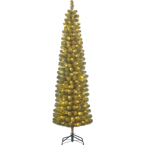 Charlton Pilar kerstboom led groen warm wit 160L TIPS 362 en timer & dimmer h215xd56cm - Black Box