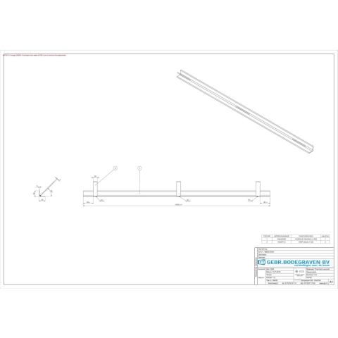 GB dorpelijzer met ankers 930 30x30x3 thermisch verzinkt | 5 stuks - 17280630