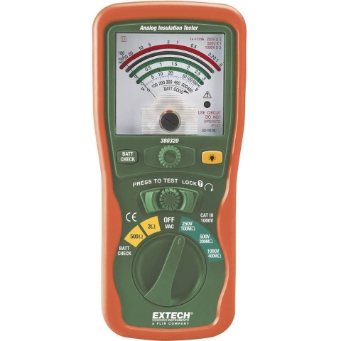 Extech 380320 Isolatiemeter 250 V, 500 V, 1000 V 400 MΩ