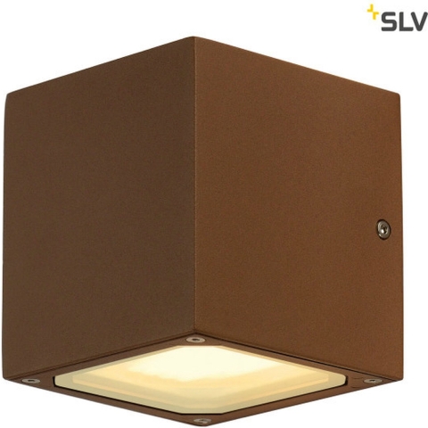 SLV Sitra Cube Buitenlamp (wand) 18 W Roest (mat)