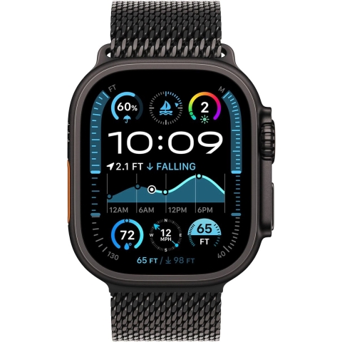 Apple Watch Ultra 2 GPs + Cellular 49mm Black Titanium Milanese Loop Small Smartwatch