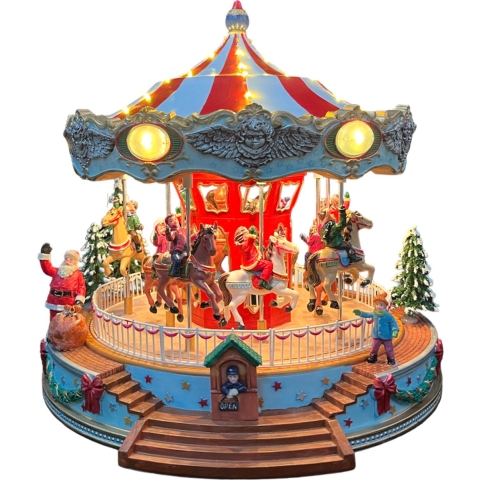 Carrousel Met Kerstman - Oosterik Home