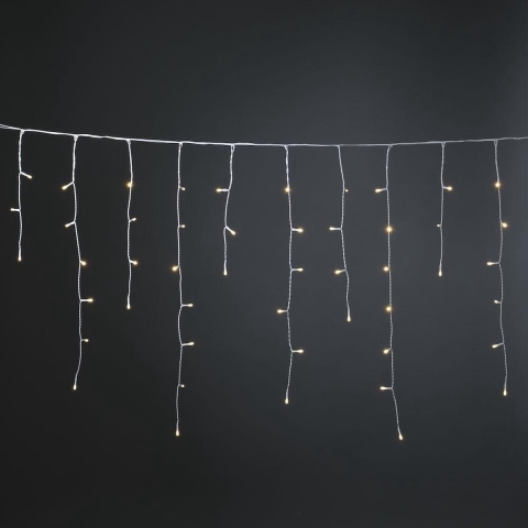 Konstsmide Lichtgordijn ijsregen Buiten 230 V/50 Hz Energielabel: E (A - G) 200 LED Barnsteen (l x b x h) 1507 x 507 x 70 cm