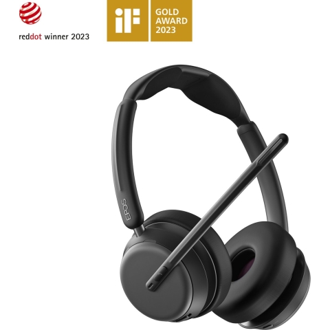 EPOS Impact 1061 ANC On Ear headset Computer Bluetooth Stereo Zwart Noise Cancelling Headset, Incl. oplaad- en dockingstation