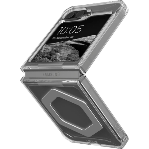 Urban Armor Gear Plyo Pro Backcover Samsung Galaxy Z Flip6 Ice, Transparant, Zilver