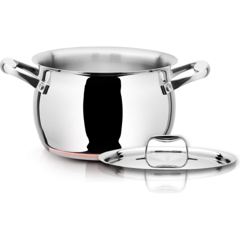 Giannini Kookpan met Deksel - LaBond - Koperen bodem - Ø 19.5 cm / 3,4L