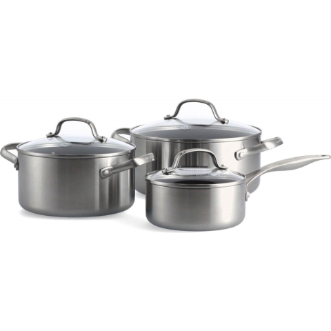 GreenPan Pannenset Geneva - RVS - 3 delige set