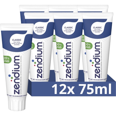12x Zendium Tandpasta Classic 75 ml