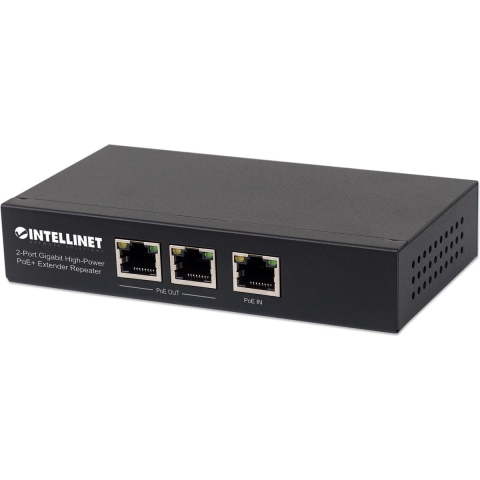 Intellinet 561266 PoE-extender 1 GBit/s IEEE 802.3af (12.95 W), IEEE 802.3at (25.5 W)
