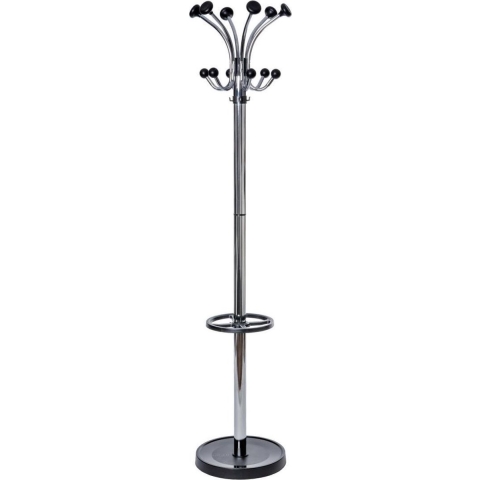 Maul Staande kapstok 9407796 MAULnebula Aantal haken: 20 (Ø x h) 41 cm x 176 cm Staal Zilver, Zwart 1 stuk(s)