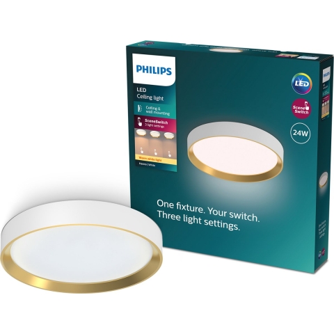Philips 8720169301375 Hanno LED-plafondlamp LED 24 W Wit, Goud