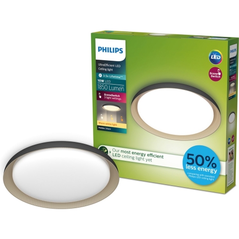 Philips 8720169301092 Pebblo LED-plafondlamp LED 10 W Zwart