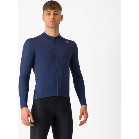 Castelli Espresso thermal jersey lange mouw belgian blue heren L