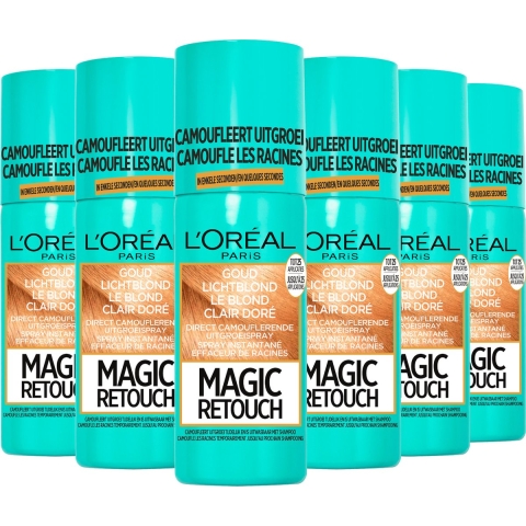 6x L'Oréal Magic Retouch Uitgroeispray Lichtblond 75 ml