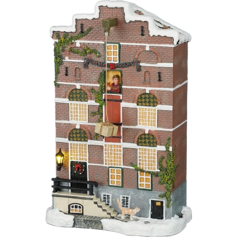 Warehouse facade battery operated l18,5xb10,5xh29cm - Luville