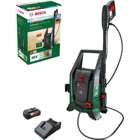 Bosch Groen Accu hogedrukreiniger UniversalAquatak 36V-100 | 1 x 4,0 Ah accu + AL 36V-20 lader - 06008C7002