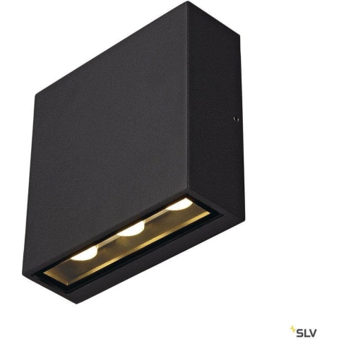 SLV BIG QUAD UP/DOWN 1005126 Wandlamp LED vast ingebouwd 8.2 W Antraciet
