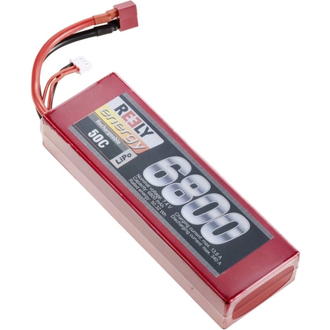 Reely LiPo ontvangeraccu 7.4 V 6800 mAh Aantal cellen: 2 50 C Hardcase T-stekkersysteem