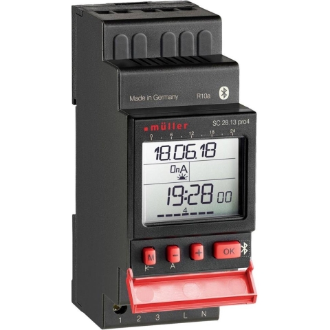 Müller SC 28.13 pro4 230V 50-60Hz DIN-rail schakelklok Digitaal 230 V/AC 4000 W