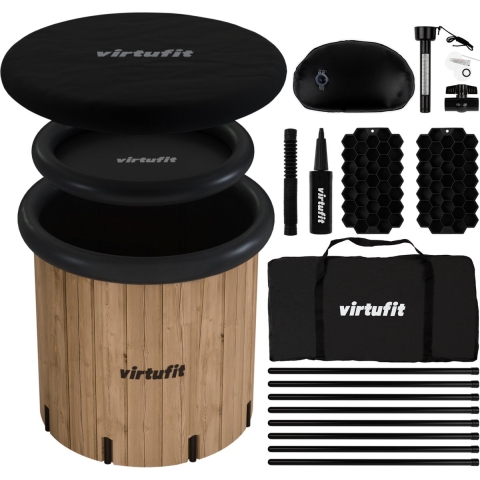 VirtuFit IJsbad XXL - 375 Liter - Wood Look - Inclusief accessoires