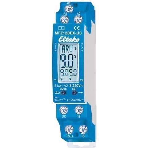Eltako 23001004 MFZ12DDX-UC Tijdrelais Multifunctioneel 230 V 1 stuk(s) Tijdsduur: 0.1 s - 99 h 1x wisselcontact
