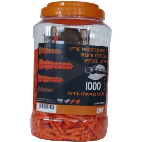 Spit 060139 Nyl Plug D.8X40 Met Kraag (1000st)