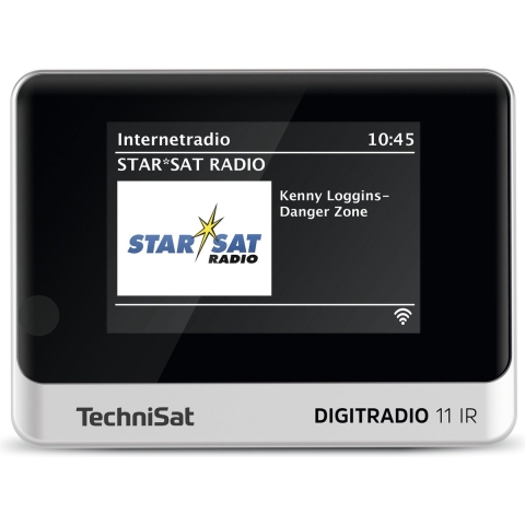 TechniSat DIGITRADIO 11 IR Internetradio DAB+, VHF (FM), Internet Bluetooth, Internetradio, DAB+, FM, WiFi Incl. afstandsbediening, Wekfunctie Zwart/zilver