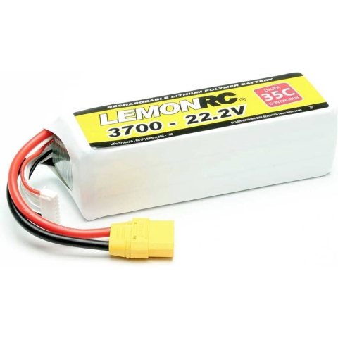 LemonRC LiPo accupack 22.2 V 3700 mAh Aantal cellen: 6 35 C Softcase XT90