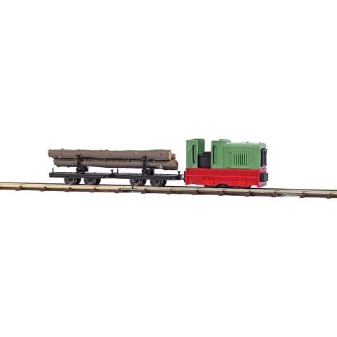 Busch 12012 H0f veldspoor-startset Houttransport