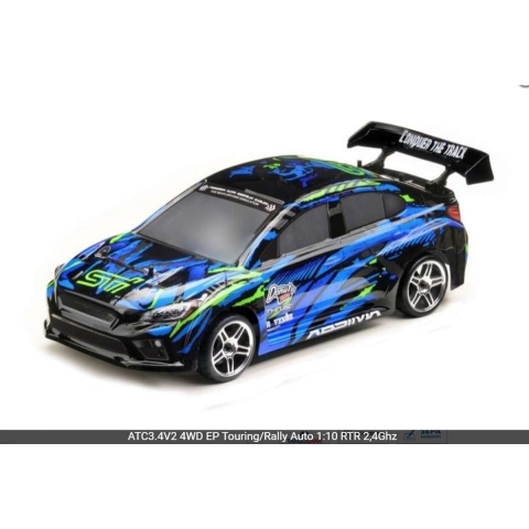 Absima 1:10 RC auto Elektro Straatmodel, Rallywagen ATC3.4 V2 Brushed 4WD 2,4 GHz