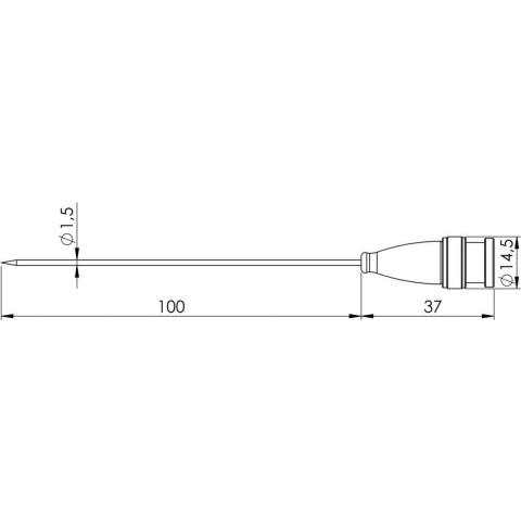 Greisinger GF 2T-E1.5 Insteeksensor -70 tot 250 °C Sensortype Pt1000