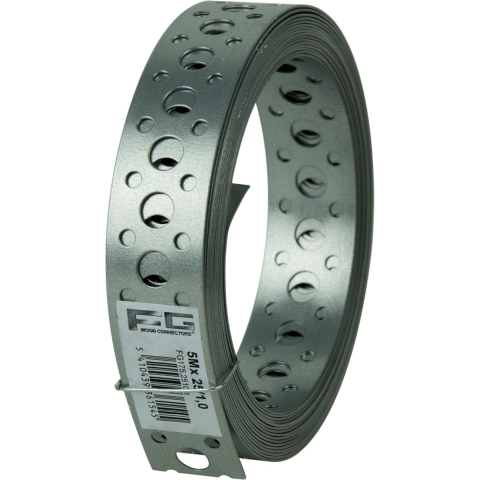 pgb-Europe FG | Gaatjesband recht 5m 25x1 Zn FG017500125105 | 10 stuks