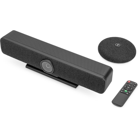 Digitus DS-55580 4K videoconferentiesysteem 3840 x 2160 Pixel Luidspreker, Microfoon, Snelle autotracking via AI, Standvoet, Stereomicrofoon, Voice tracking
