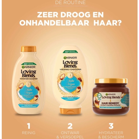 6x Garnier Loving Blends Rijke Argan Haarmasker 340 ml
